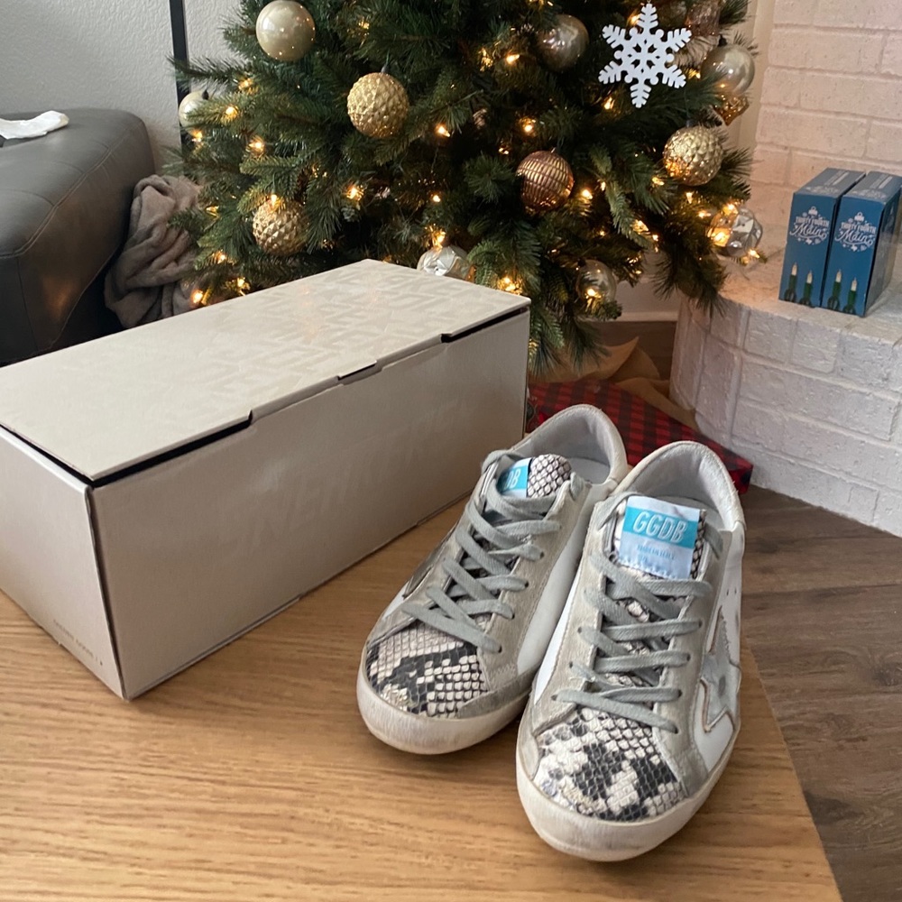 Golden Goose Snakeskin Tongue Sneakers!
